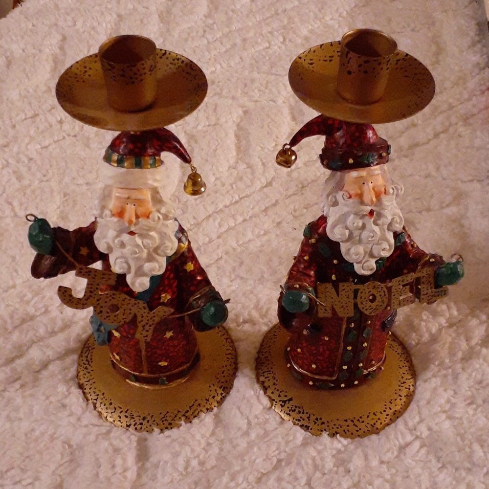 Sta claus candle holder